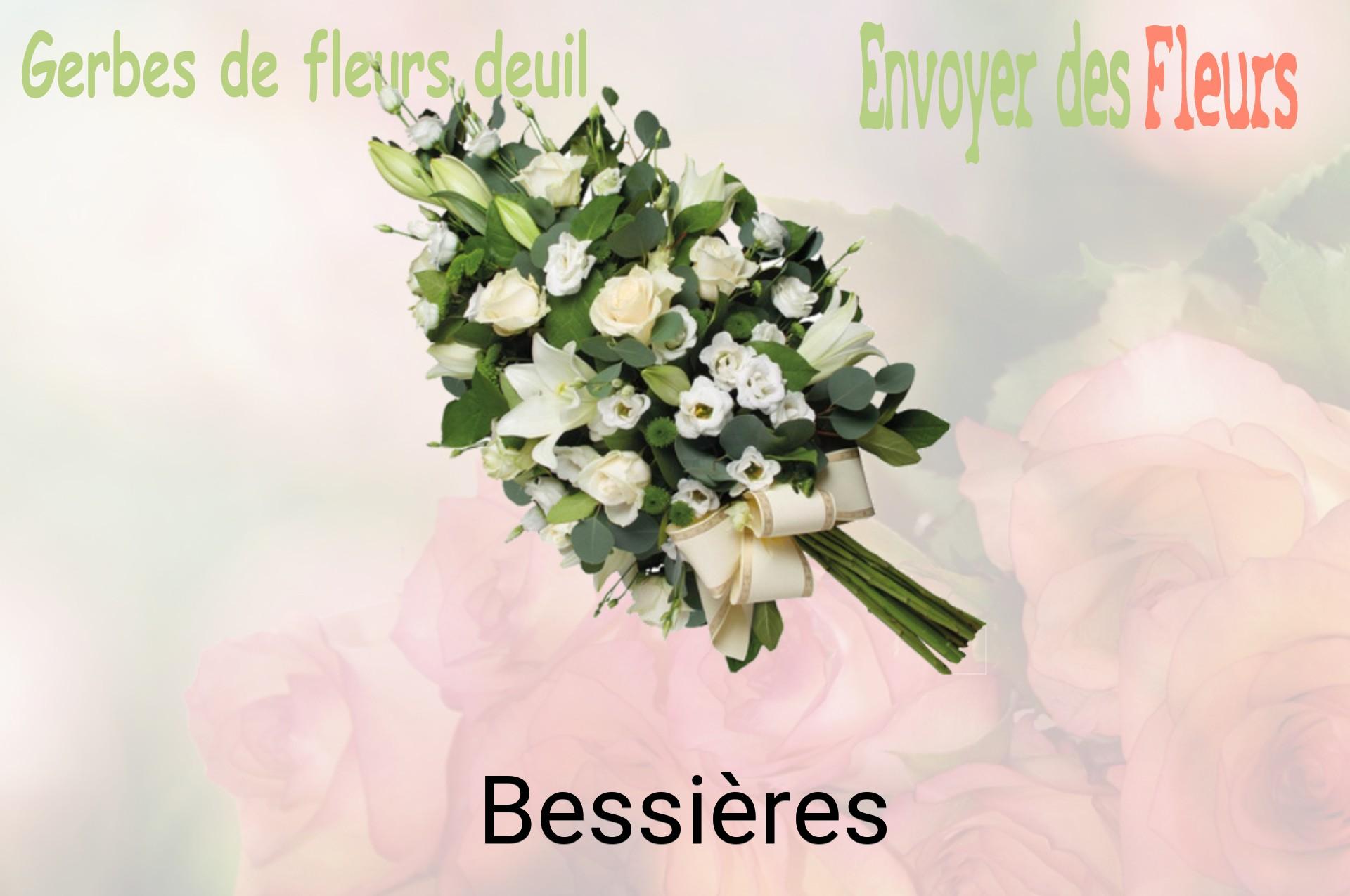 Gerbe de fleurs de deuil livrée à Bessières